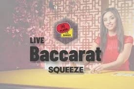 Live Dealer logo of Baccarat Squeeze from Evolution at Kyngs Casino