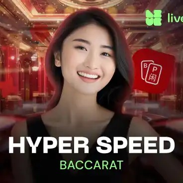 Hyper Speed Baccarat slot logo by Evolution at Kyngs Casino