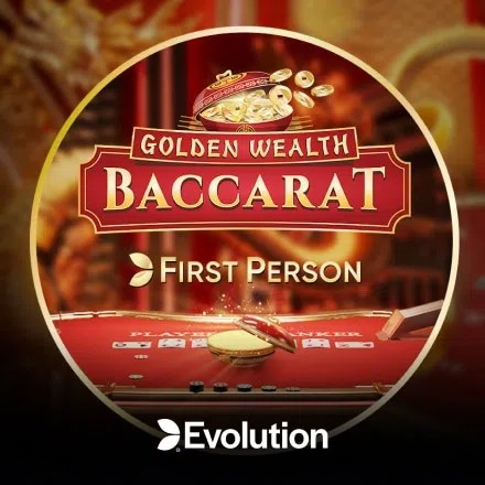 Enjoy First Person Golden Wealth Baccarat by Evolution – logo hosted on kyngscasino-de.de