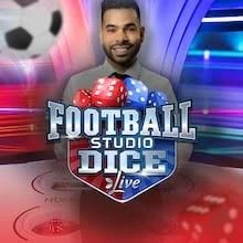 Official Live Dealer logo: Football Studio Dice by Evolution at Kyngs Casino