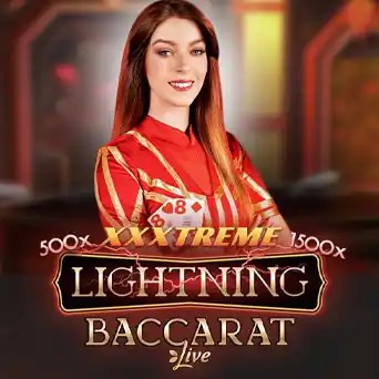 Lightning Baccarat slot icon by Evolution, available at Kyngs Casino